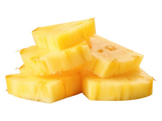 slice of pineapple isolated on transparent background