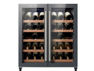 Wine fridge cooler isolated on transparent background 