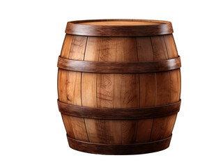 Obraz premium wooden barrel isolated on transparent background