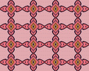 Ethnic abstract ikat art. Aztec ornament print. geometric ethnic pattern seamless  color oriental.  Design for background ,curtain, carpet, wallpaper, clothing, wrapping, Batik, illustration.