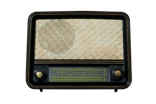 Vintage Black Transistor Radio Isolated on White Background Stock Photo by  ©Qingwa 7896803