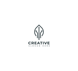 Fototapeta premium Agriculture tech logo, Leaf agri tech logo vector Agriculture Logo Template Design.