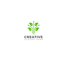 Agriculture tech logo, Leaf agri tech logo vector Agriculture Logo Template Design.