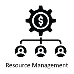 Resource Management vector  solid Design illustration. Symbol on White background EPS 10 File