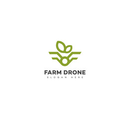 Farm Drone logo, Farm tech logo, Drone technology agriculture logo. Drones for Agriculture logo template. 