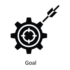 Obraz premium Goal vector solid Design illustration. Symbol on White background EPS 10 File