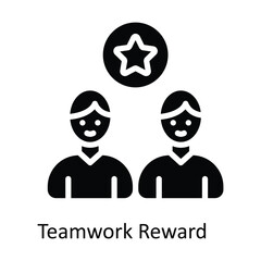 Teamwork Reward vector  solid Design illustration. Symbol on White background EPS 10 File