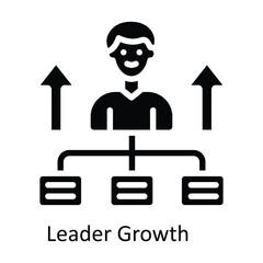 Leader Growth vector  solid Design illustration. Symbol on White background EPS 10 File