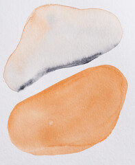 Abstract brown watercolor texture background. Creative pattern design for print invitation card, postcard. Drawing poster, colorful wallpaper.