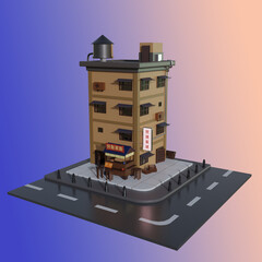 3d rendering of isometric house