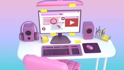 Computer isolated 3d render illustration