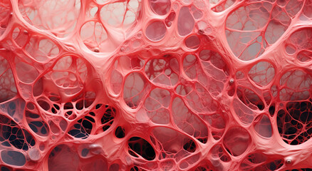 organic tissue cellular structure microscopic view - obrazy, fototapety, plakaty