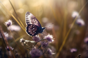 butterfly on flower. 