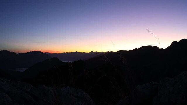 Sunrise in the Albanian Alps, Prokletije mountains