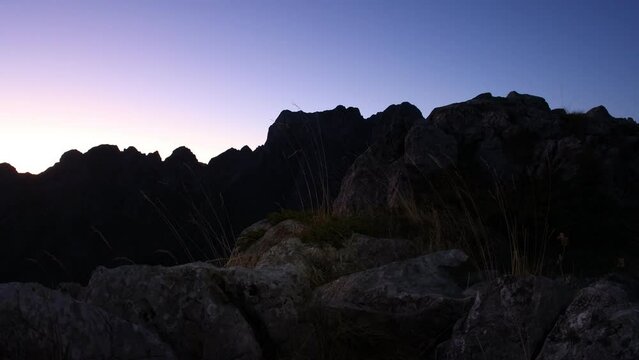 Sunrise in the Albanian Alps, Prokletije mountains