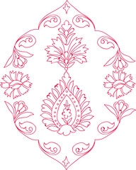 Damask Hand drawn