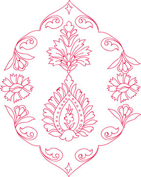 Damask Hand drawn