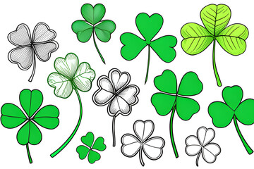 Draw various four leaf clovers.
Generative AI