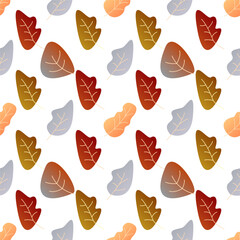 Autumn leaves pattern simple drawing