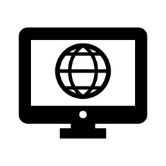 Internet connection, computer icon