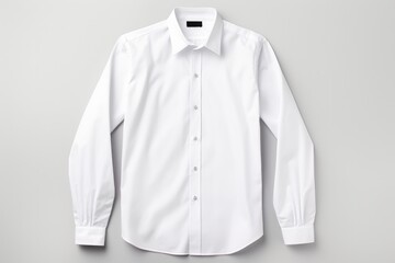 Plain White Cotton Shirt On White Background