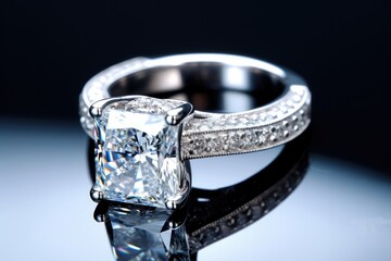 Radiant Diamond Ring Featuring Sparkling Diamonds Diamond Ring With Diamonds