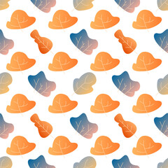 Autumn leaves pattern simple drawing