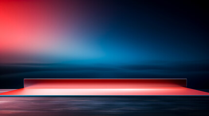 Red and blue gradient background, template for product presentation.
