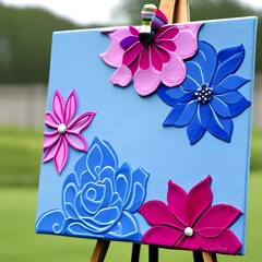 3D Flower Easel Painting