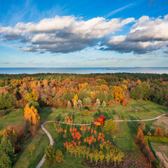 Autumn at Baltic Sea in Gdansk Brzezno, Poland