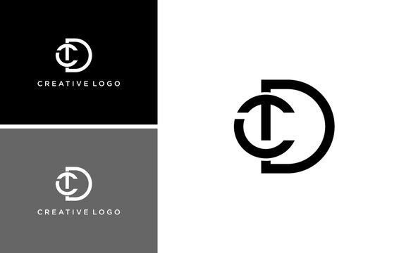 initial DTC, TCD , CTD logo design vector template 