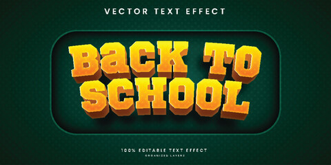 Back to school text effect