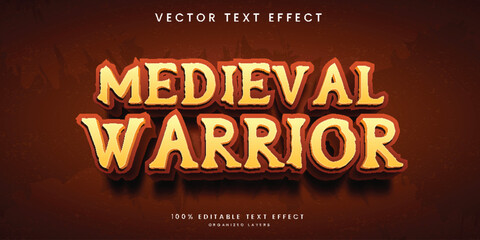 Medieval warrior 3d text effect 