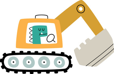 Dinosaur In Excavator