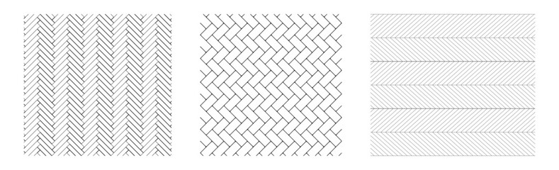 herringbone pattern - broken twill weave. white seamless patter for kitchen backsplash, bathroom wall, shower. ceramic herringbone vector texture - obrazy, fototapety, plakaty