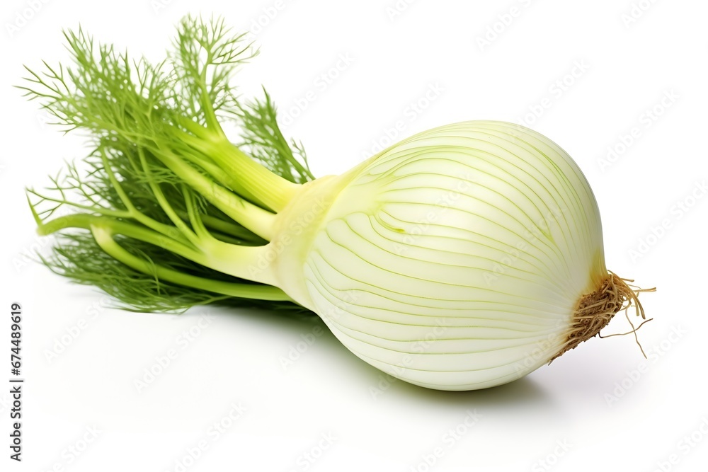 Poster generative ai : fennel bulb isolated on transparent or white background