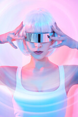 futuristic cyber girl