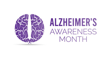 Vector illustration on the theme of Alzheimer's awareness month observed each year during January.banner, Holiday, poster, card and background design.