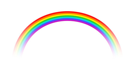 Striped rainbow arc with transparency effect isolated PNG