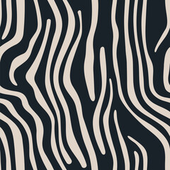 Fototapeta premium Monochrome backdrop with a white and black wavy doodle, an organic vector illustration ideal for minimalist wallpaper