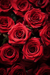 Obraz premium red roses clouse up background for Valentine's Day