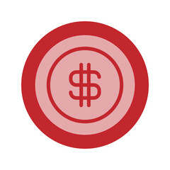 Dollar Dual Tone Style in Design Icon