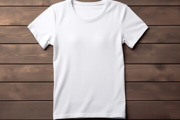 Blank White Female Tshirt For Mockup Purposes - obrazy, fototapety, plakaty