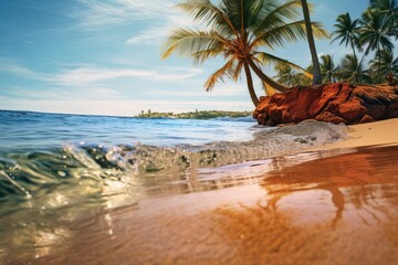 A Beach With Palm Trees