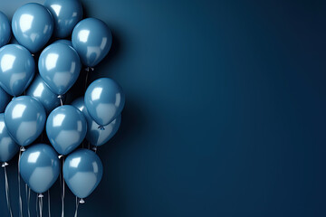 Dark Blue Theme Party Balloon Decoration Background
