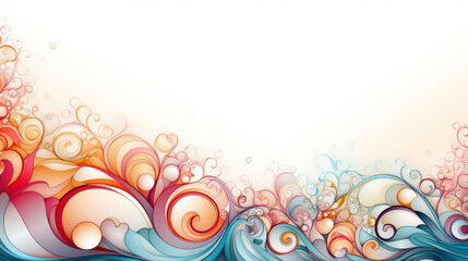 abstract background frame with swirls