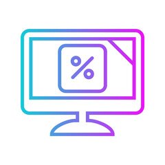 Online Discount Gradient Style in Design Icon