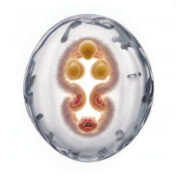 cell life, abstract scientific illustration
