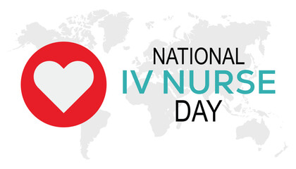 Vector illustration on the theme of National IV Nurse day observed each year during January.banner, Holiday, poster, card and background design.