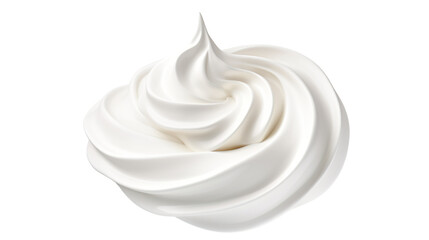 Whipped cream, cut out